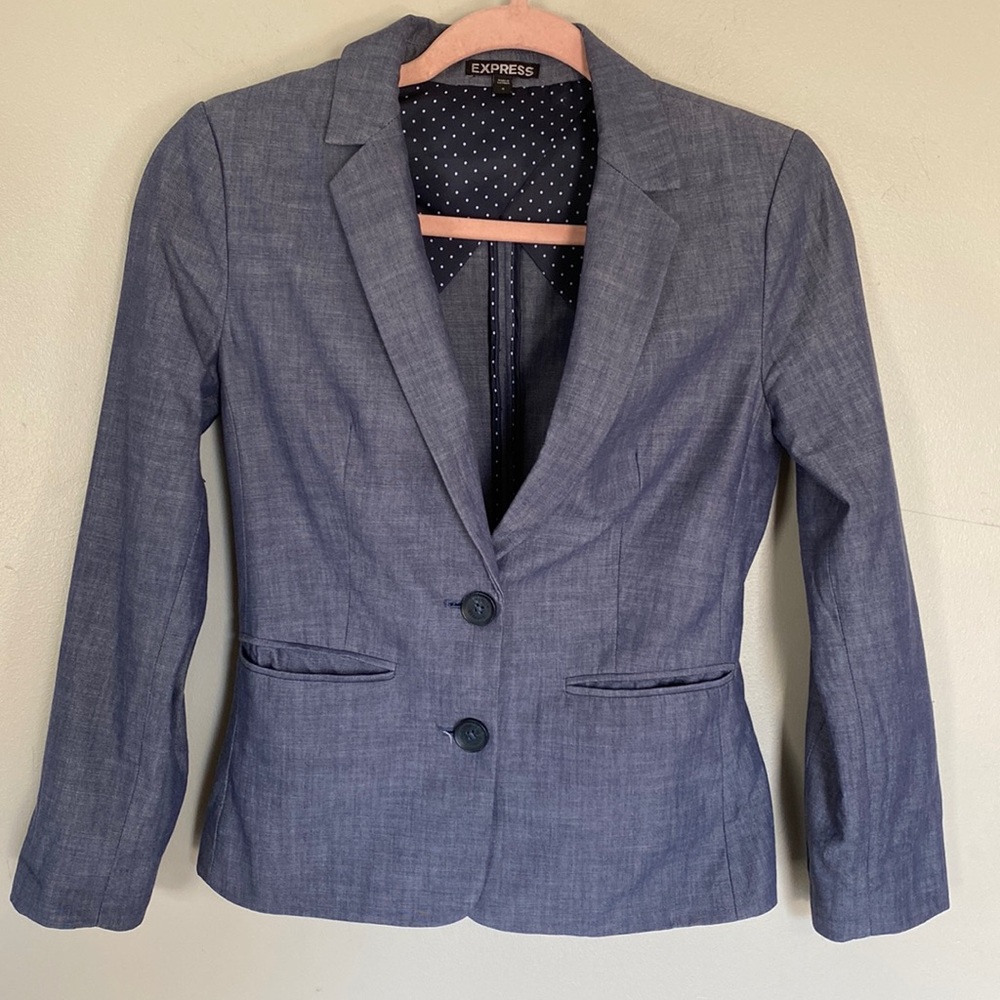 Express Chambray Blazer - 2